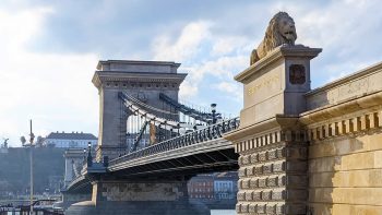 Chain Bridge in Spring in Budapest
