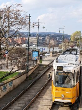 Spring Budapest Tram Danube View