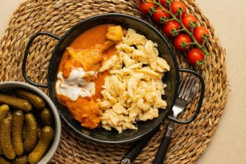 Hungarian Chicken Paprikash Food