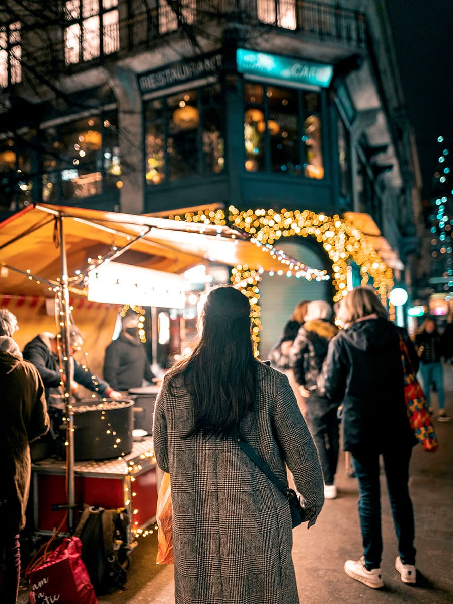 Budapest Christmas Market Lights Basilica