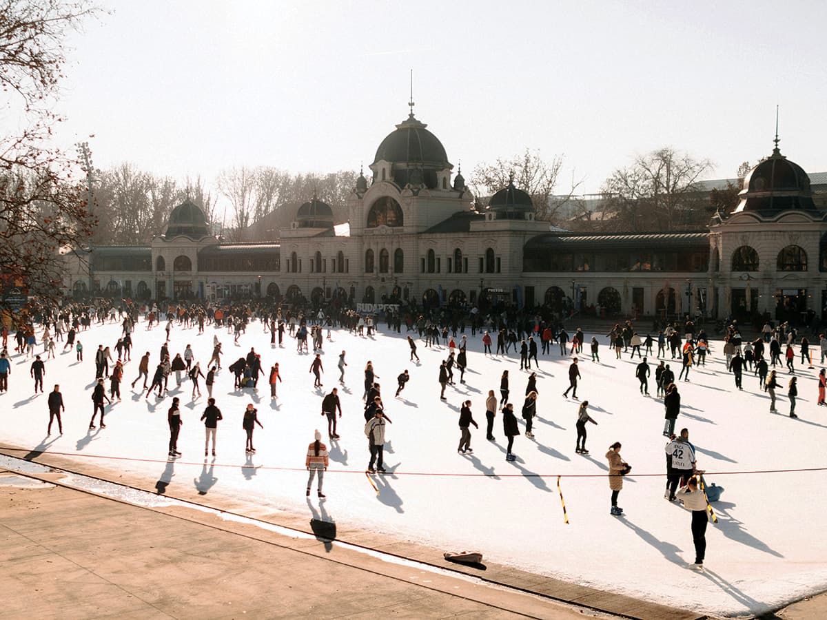 Budapest City Park Ice Skate Rink Park