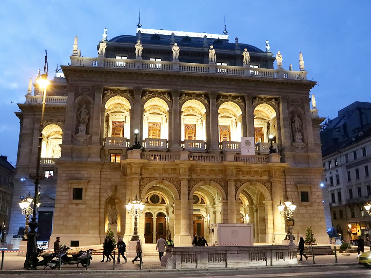Budapest Hungarian State Opera House at Night View